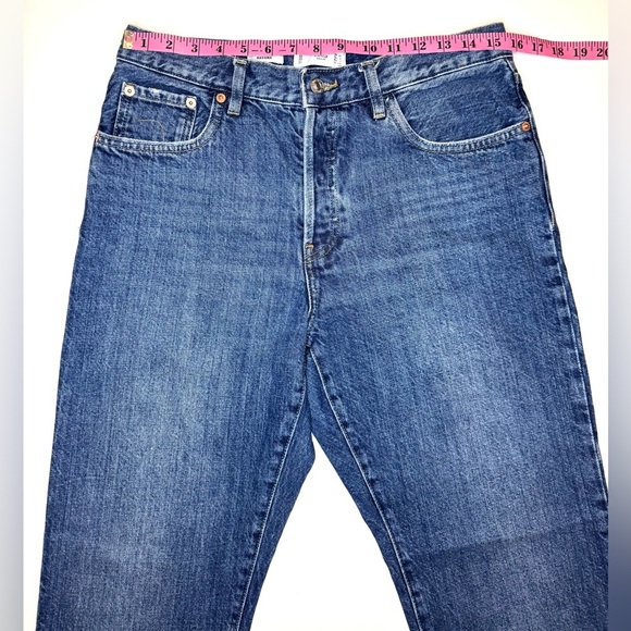 MNG MANGO Women’s Havana Straight Leg  Cropped Button Fly Jeans Size- 8 - Picture 5 of 10